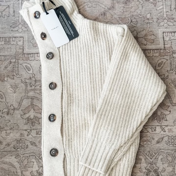 NWT SZ S VARLEY "Roscoe" Cream Knit Jacket/Sweater/Top Designer - Picture 7 of 7